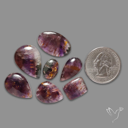 Cacoxenite In Amethysts Lot