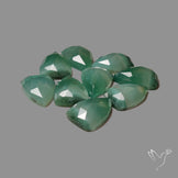 Rose Cut Chrome Chalcedonies Lot