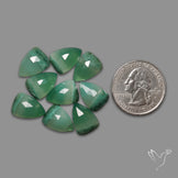 Rose Cut Chrome Chalcedonies Lot