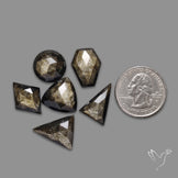 Rose Cut Goldsheen Obsidians Lot