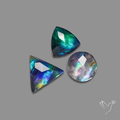 Rose Cut Dichroic Glass Lot