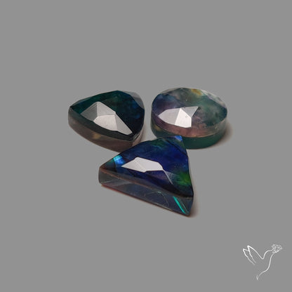 Rose Cut Dichroic Glass Lot