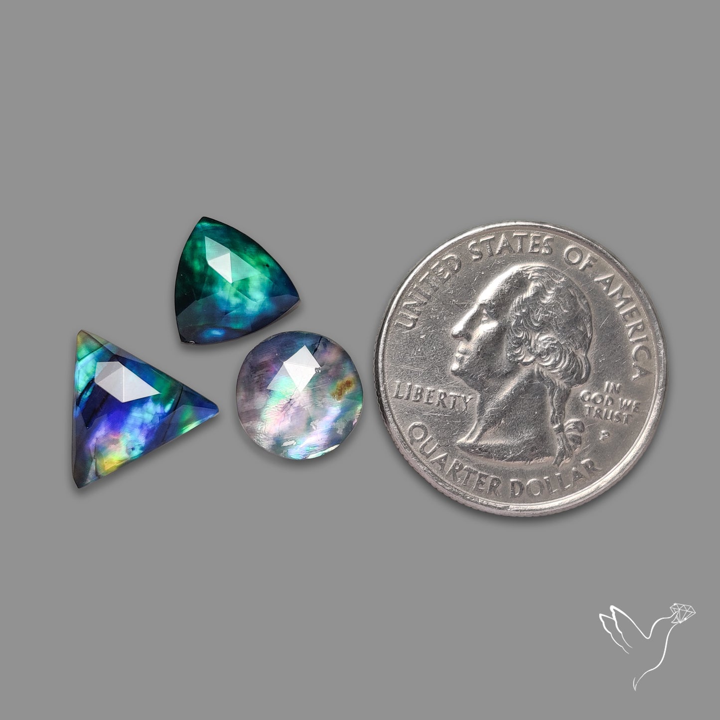 Rose Cut Dichroic Glass Lot