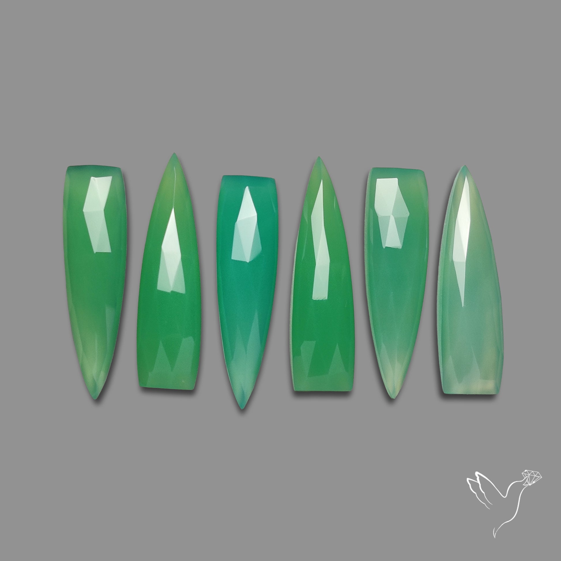 Rose Cut Gemmy Chrysoprase Lot