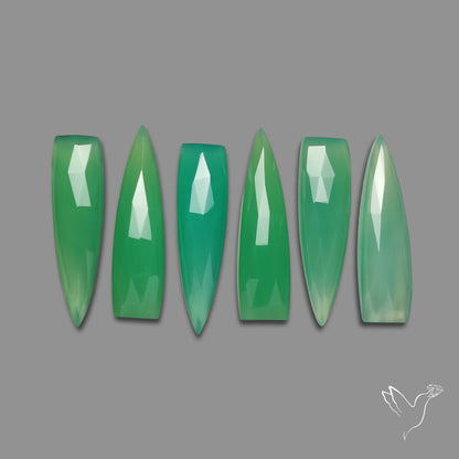 Rose Cut Gemmy Chrysoprase Lot