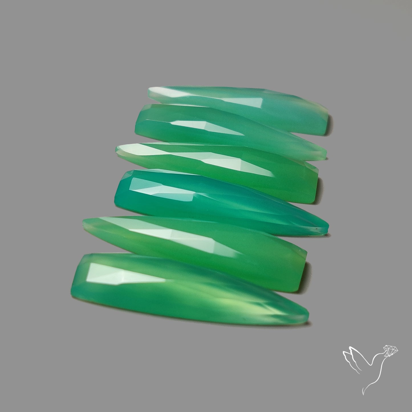 Rose Cut Gemmy Chrysoprase Lot