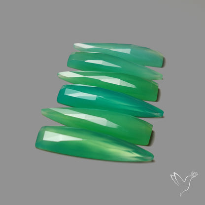 Rose Cut Gemmy Chrysoprase Lot