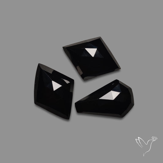 Rose Cut Black Spinels Lot