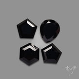 Step Cut Black Spinels Lot