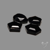 Step Cut Black Spinels Lot
