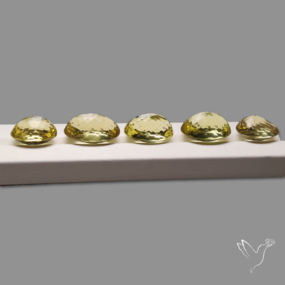 Faceted Green Gold Lemon Quartz