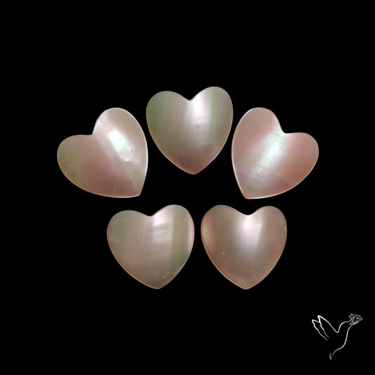 Mother of Pearl Hearts Lot