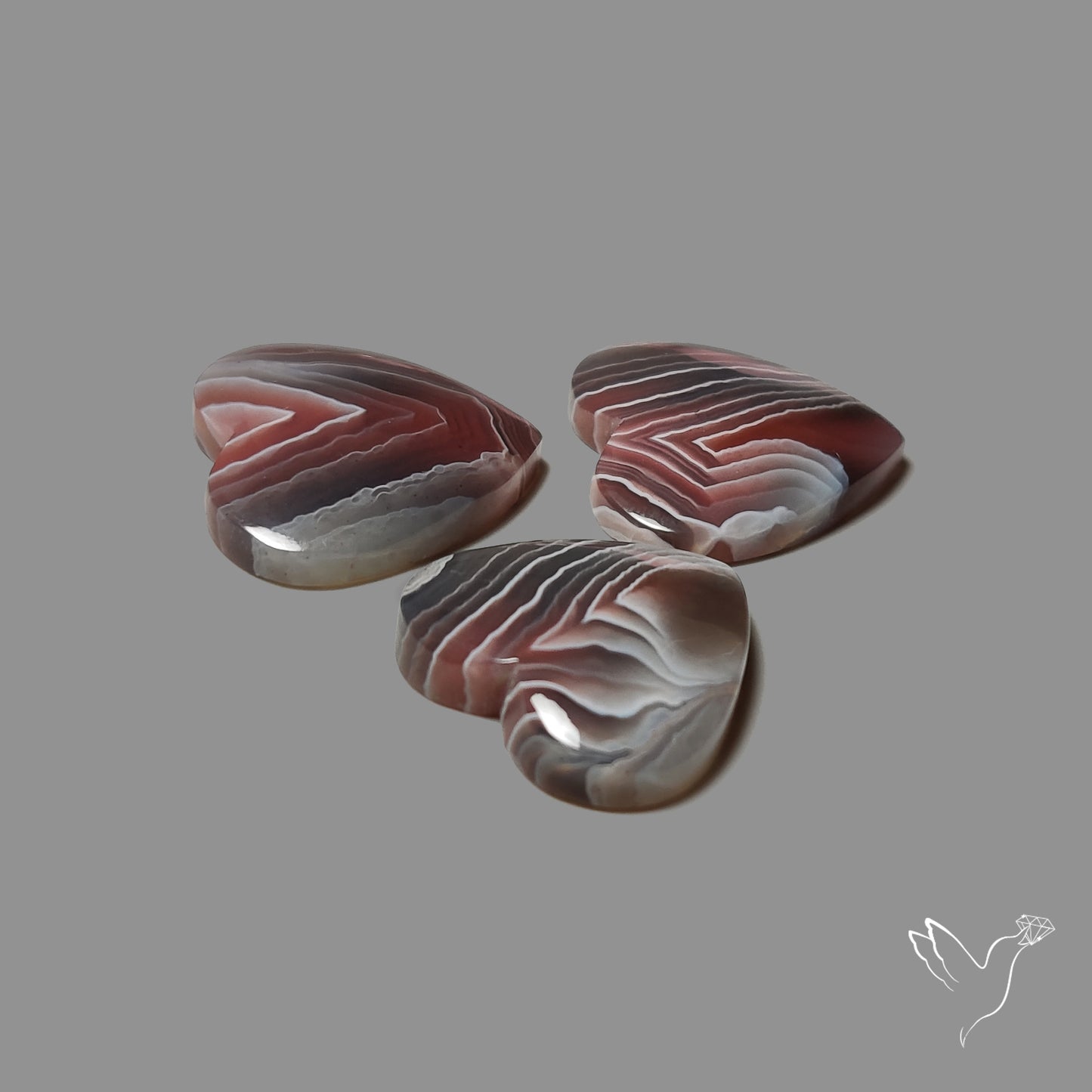 Botswana Agate Hearts Lot