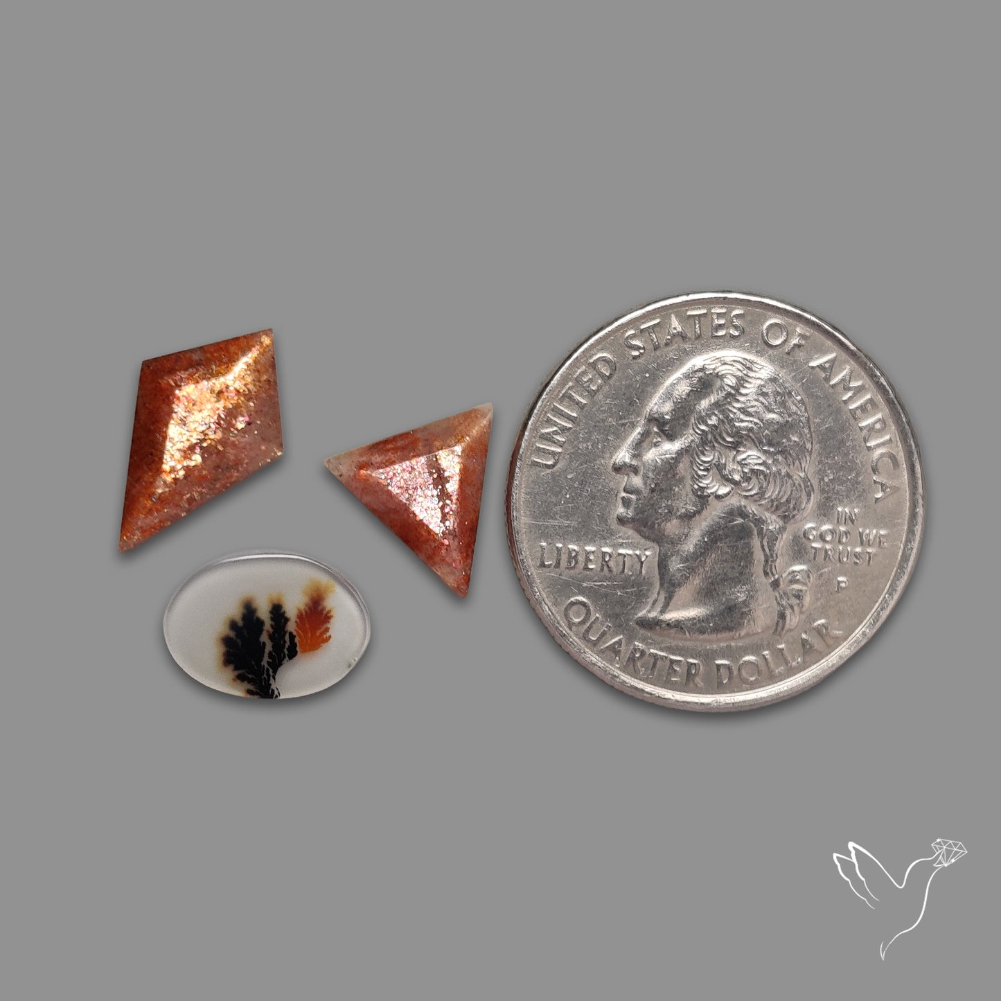 Scenic Agate And Step Cut Sunstones Lot