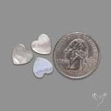 Blue Lace Agate And Mother of Pearl Hearts Lot