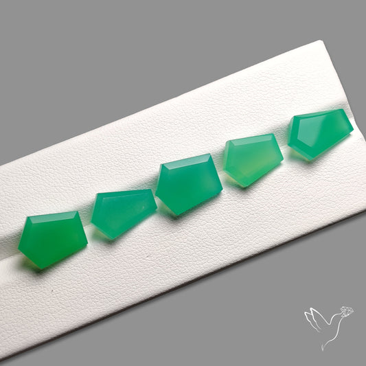 Step Cut Gemmy Chrysoprase Lot