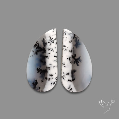Dendritic Agate Pair