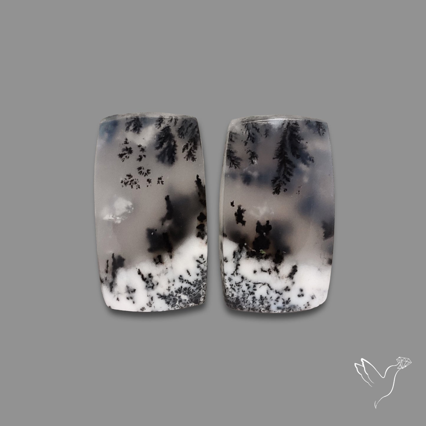 Dendritic Agate Pair