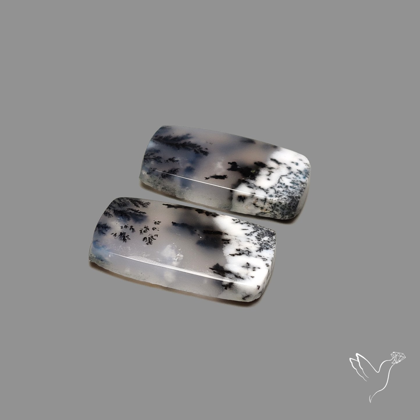 Dendritic Agate Pair