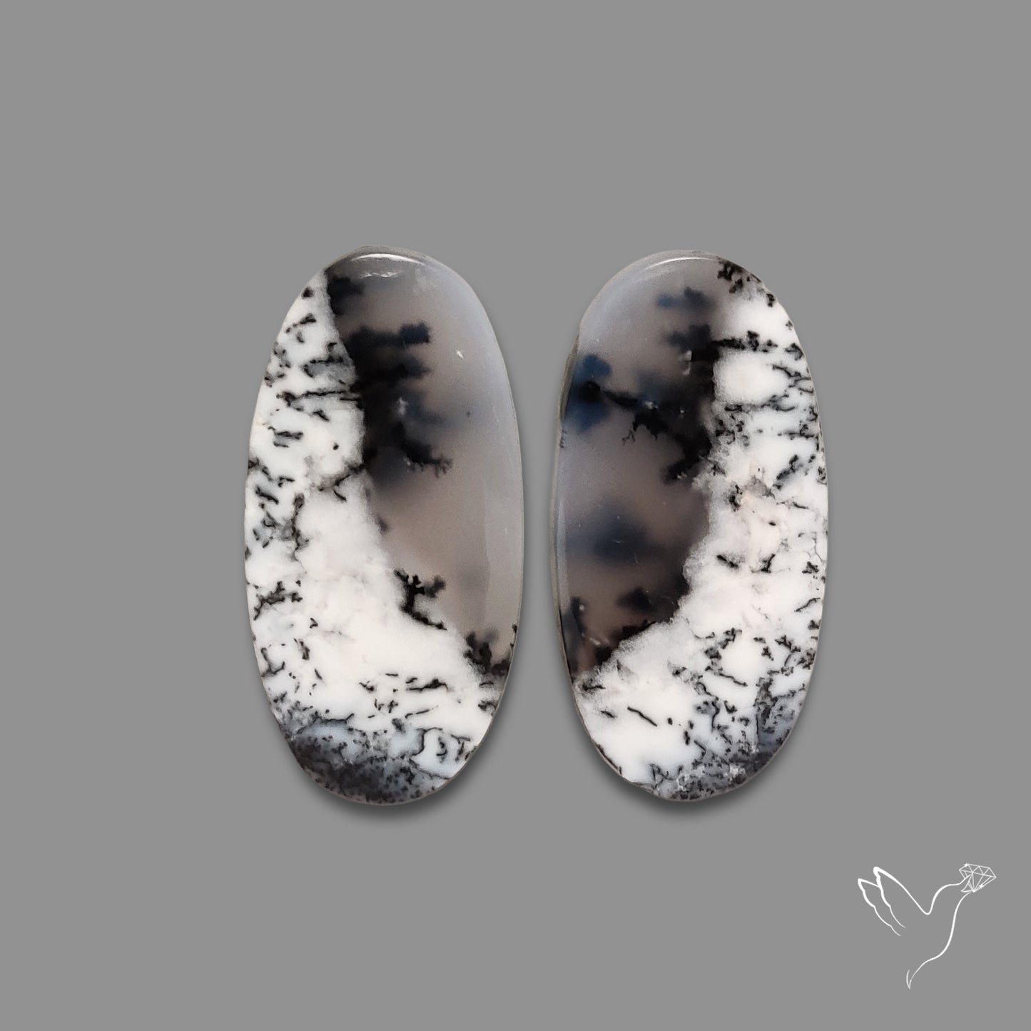 Dendritic Agate Pair