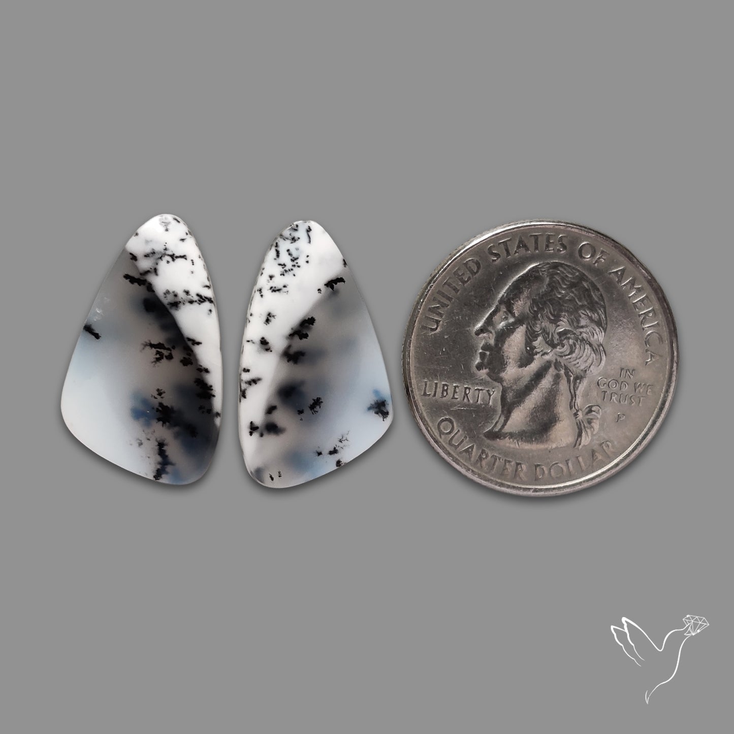 Dendritic Agate Pair