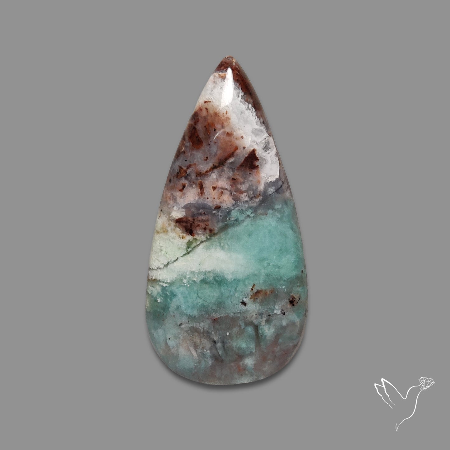 Boulder Aqua Chrysoprase Cabochon