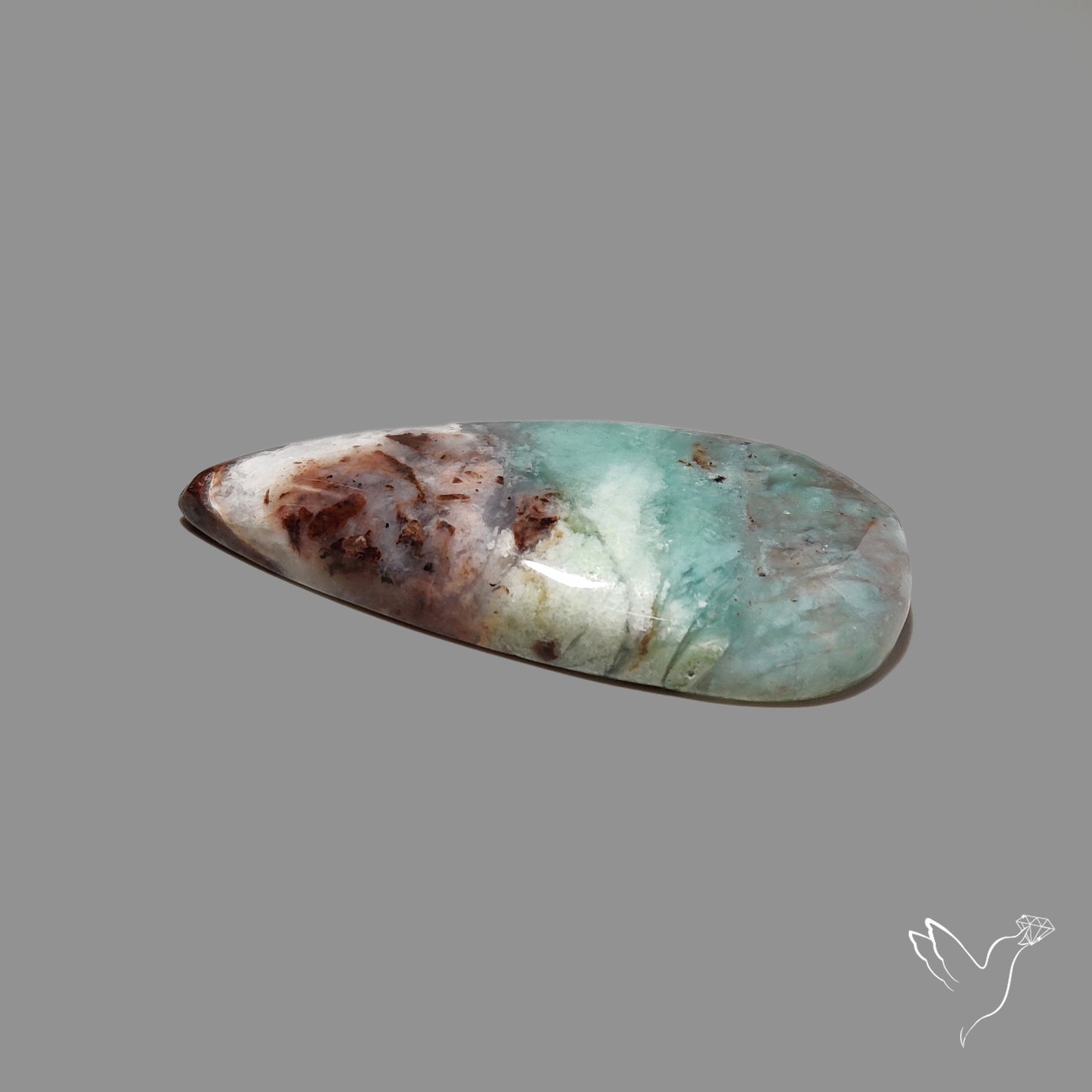 Boulder Aqua Chrysoprase Cabochon