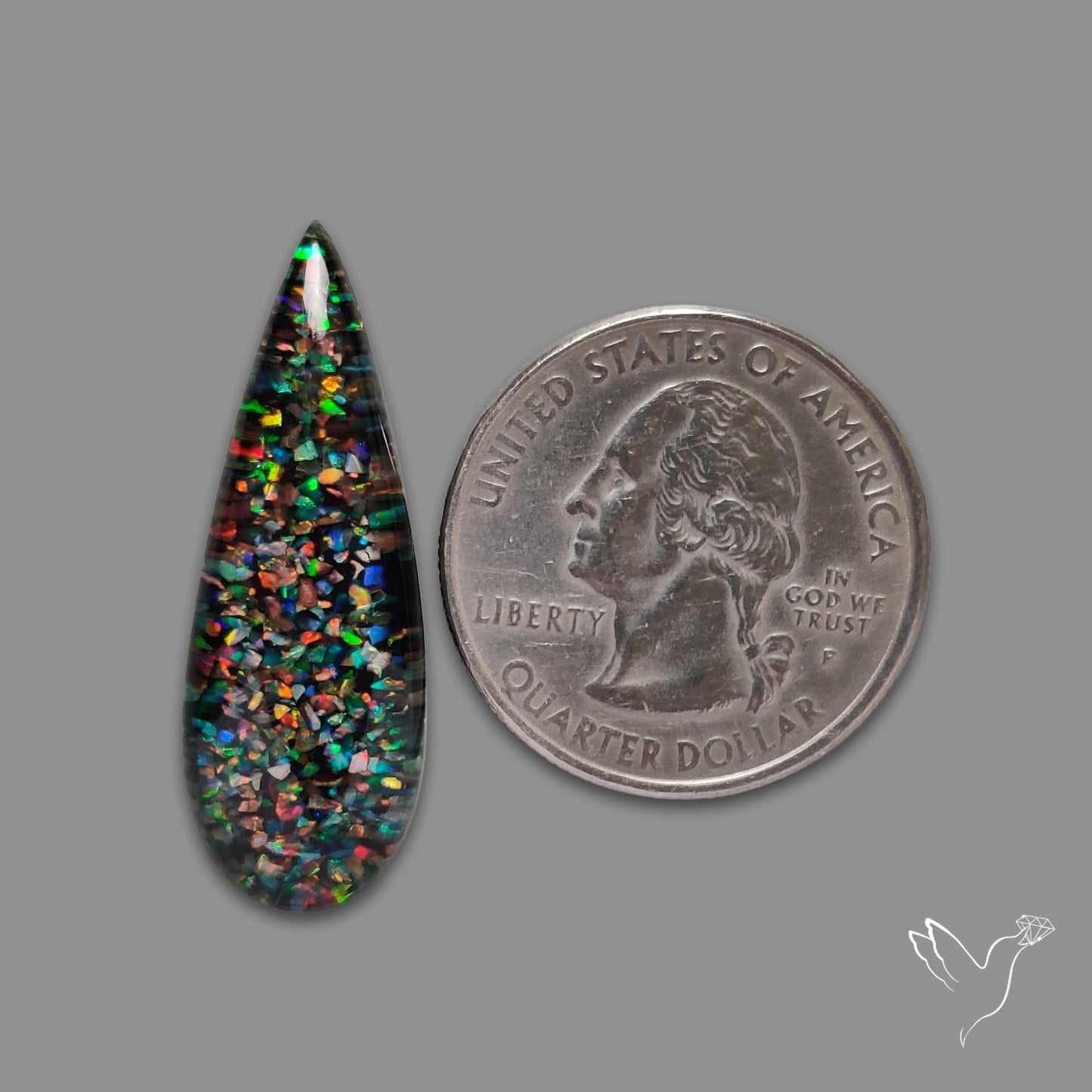 Crushed Aurora Opal Doublet