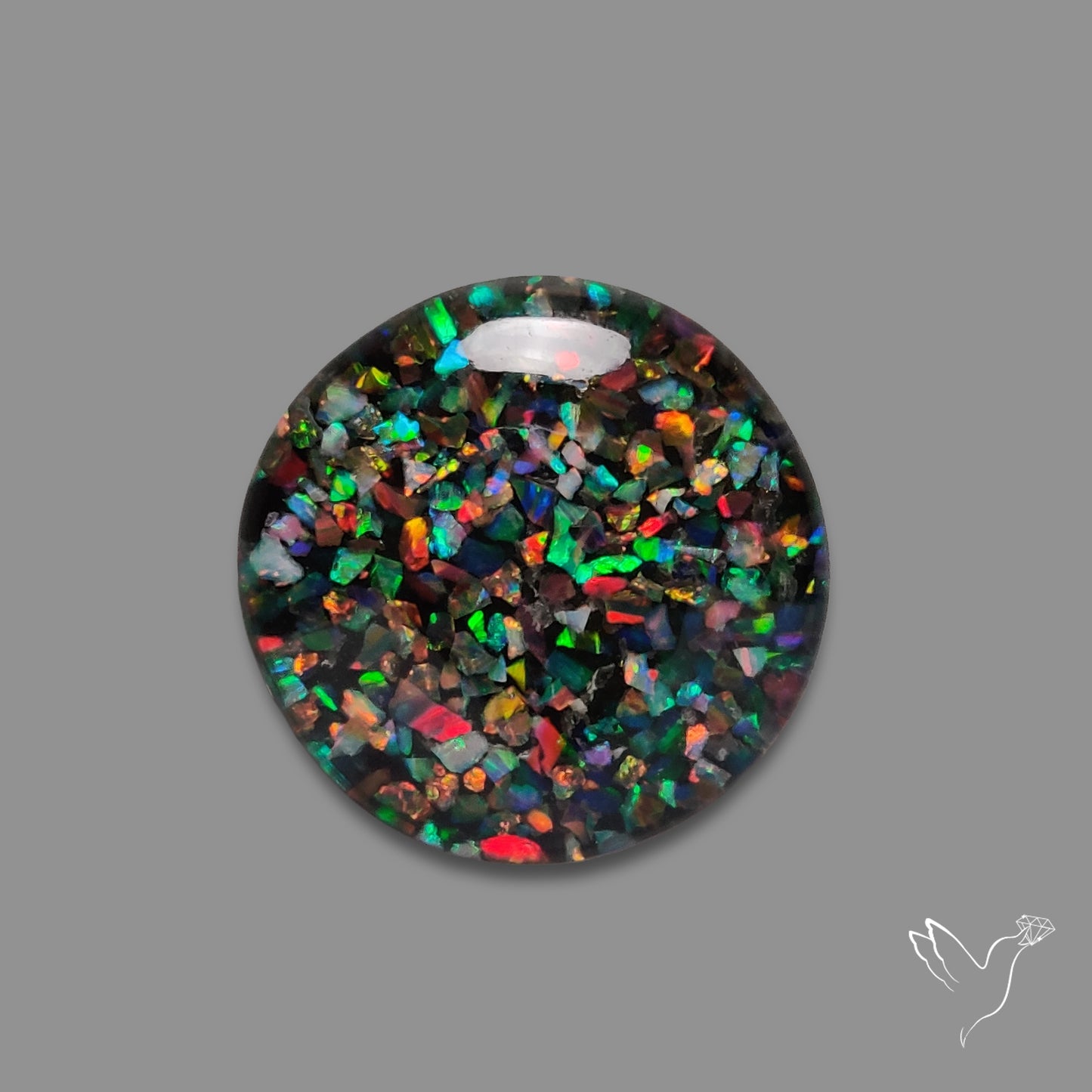 Crushed Aurora Opal Doublet