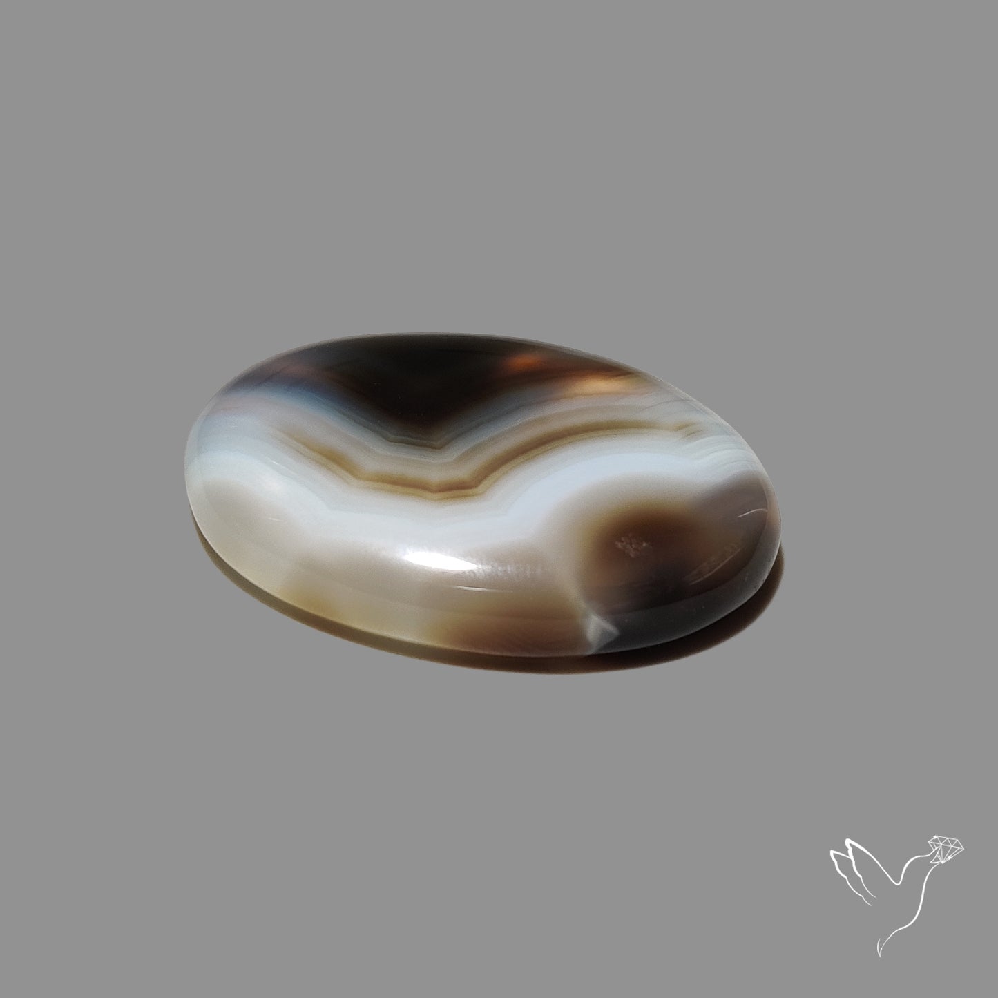 Black Banded Agate Cabochon