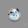 Rainbow Moonstone With Black Tourmaline Inclusions Cabochon