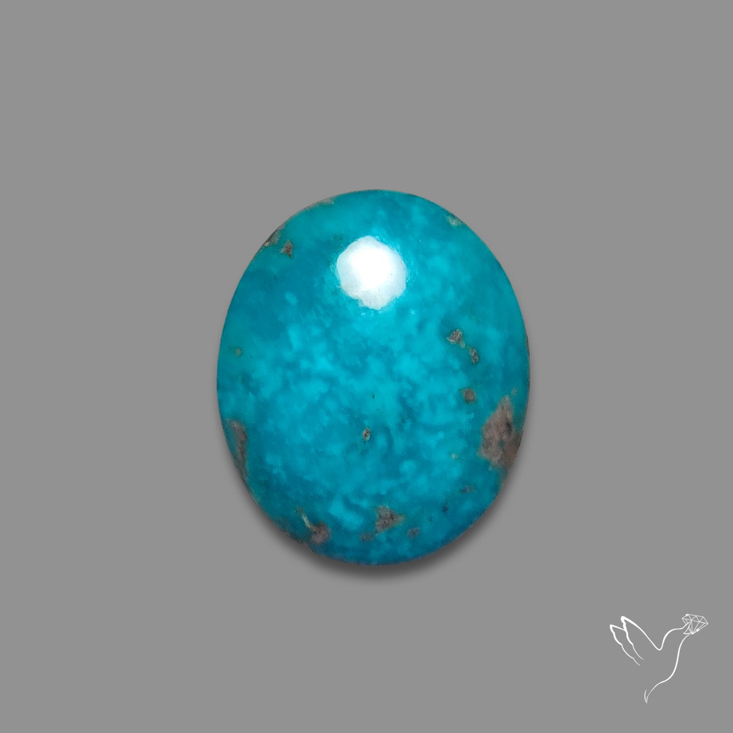 Persian Turquoise Cabochon (Backed)