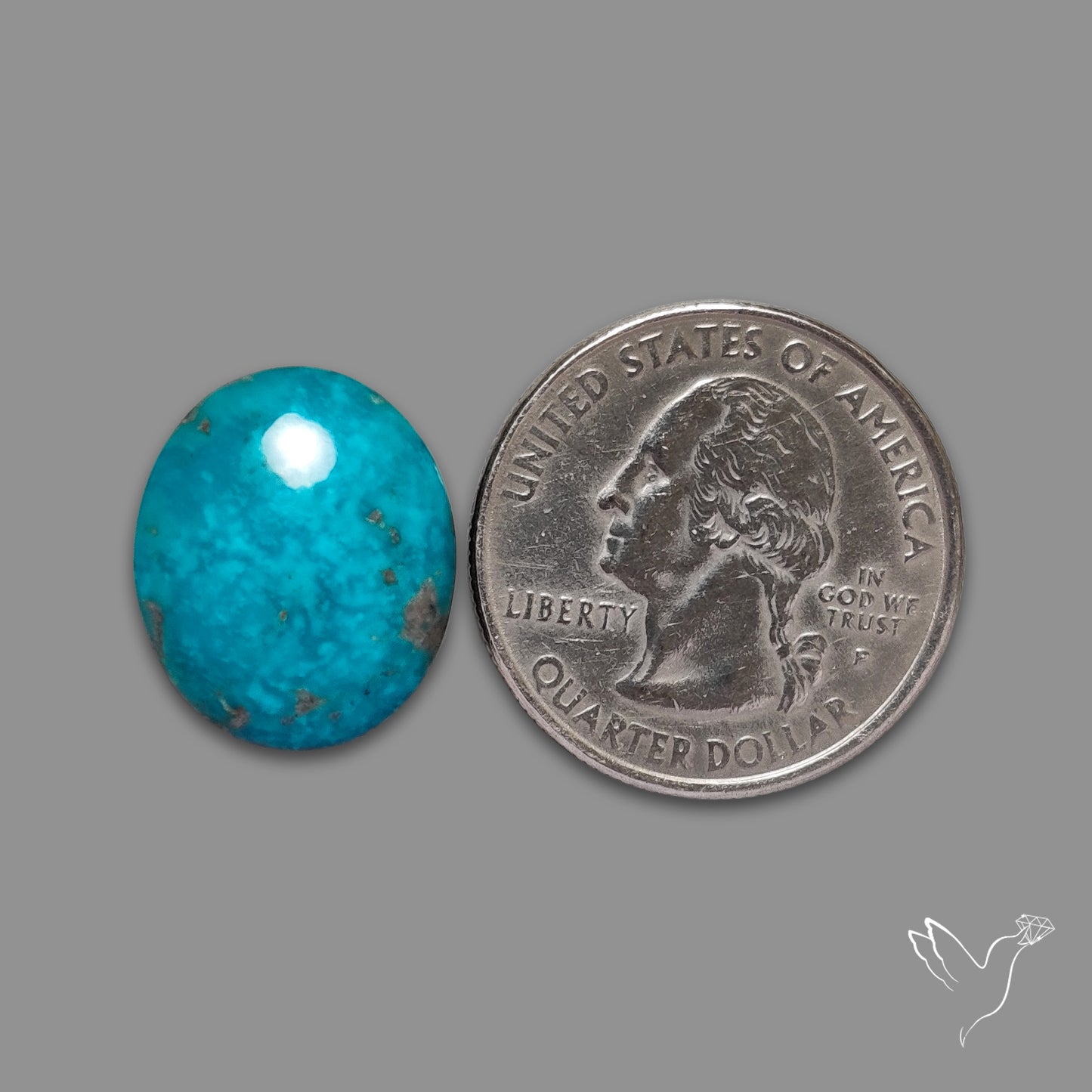 Persian Turquoise Cabochon (Backed)