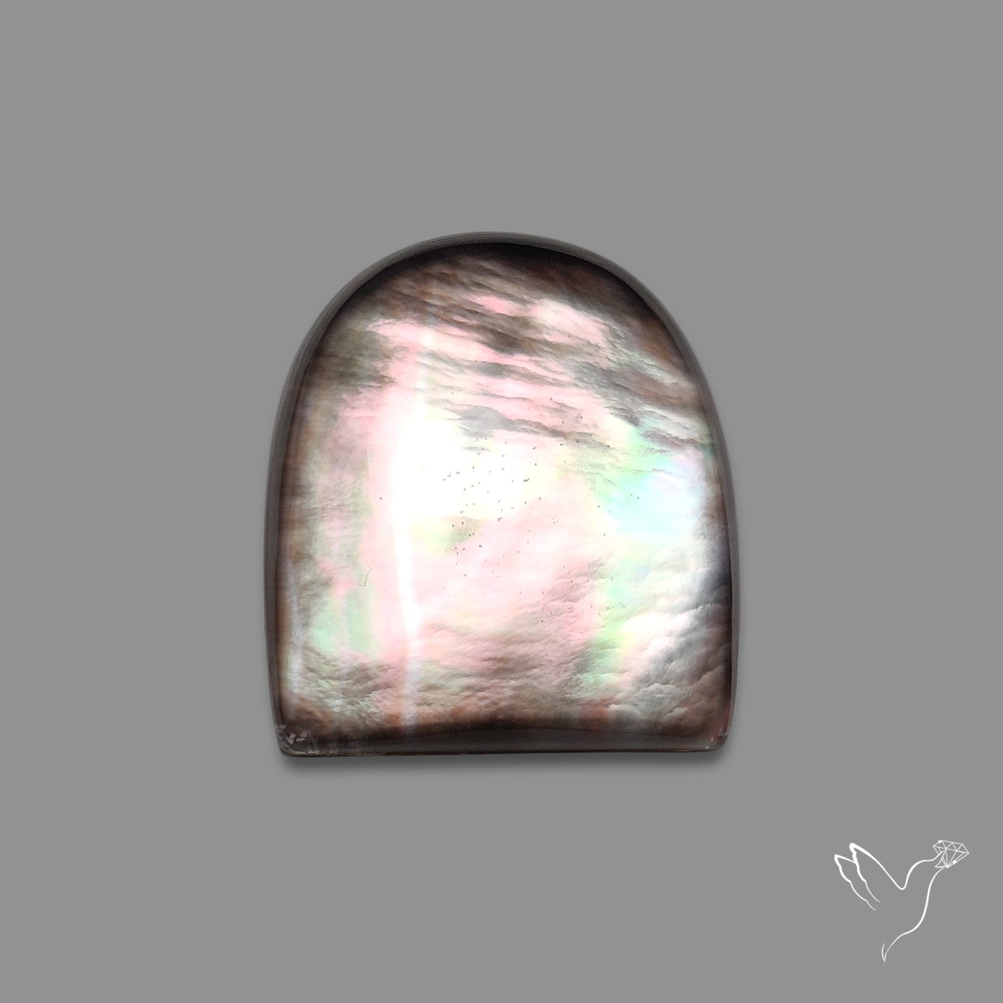 Himalayan Quartz With Black Mother Of Pearl Doublet