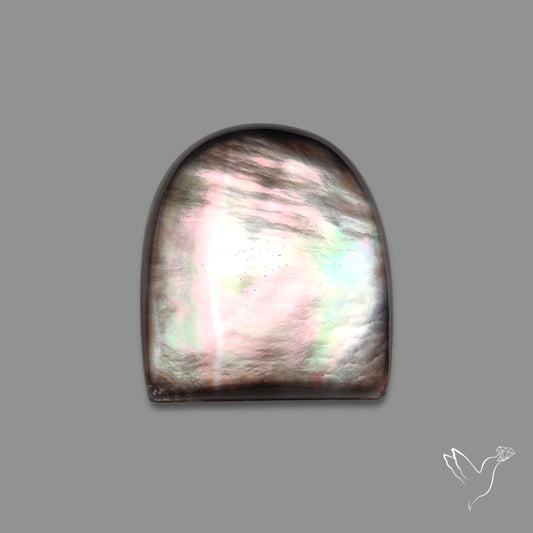 Himalayan Quartz With Black Mother Of Pearl Doublet