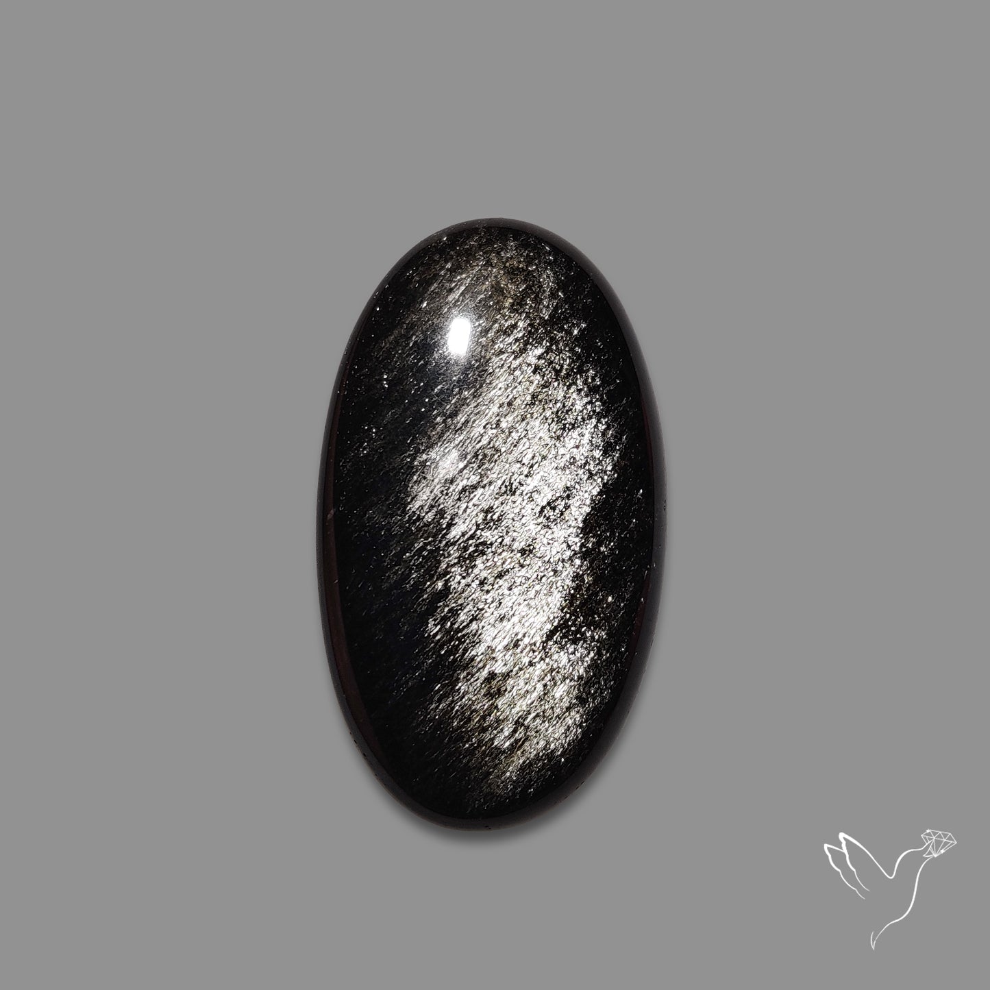 SIlver Obsidian Cabochon