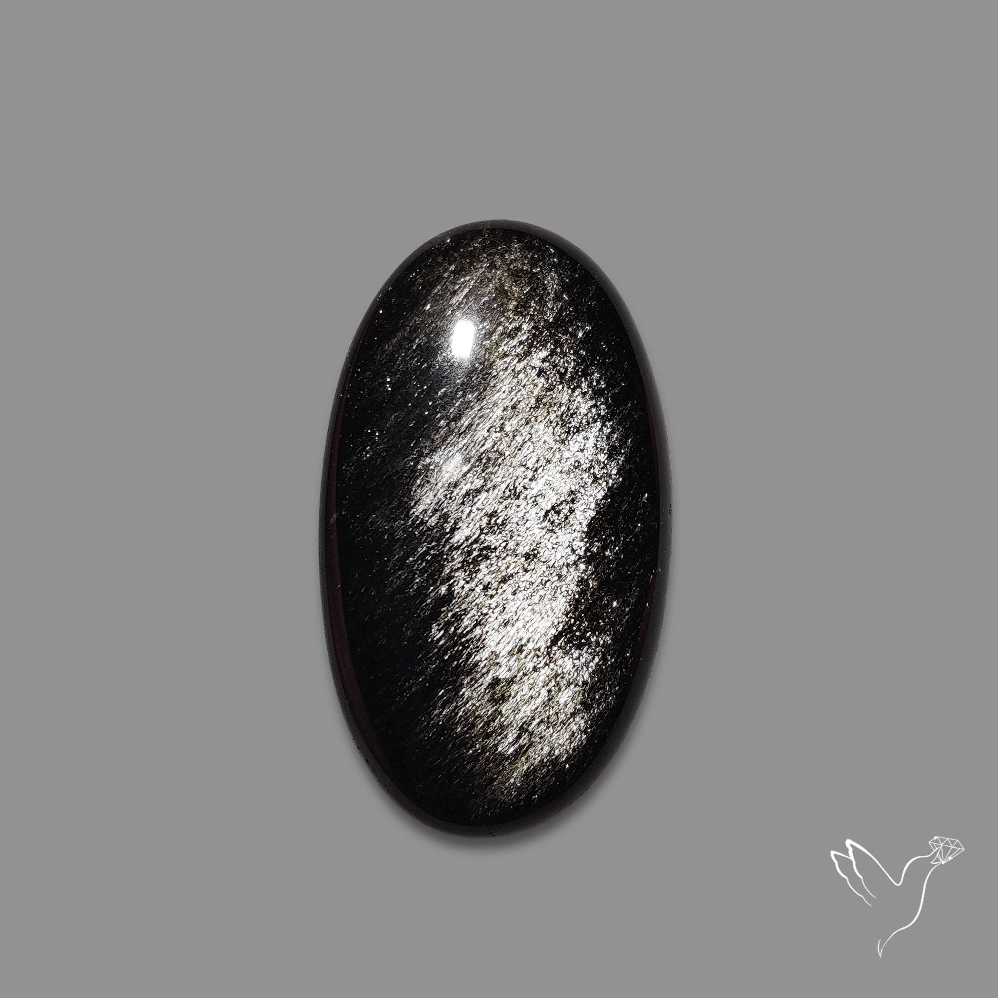 SIlver Obsidian Cabochon