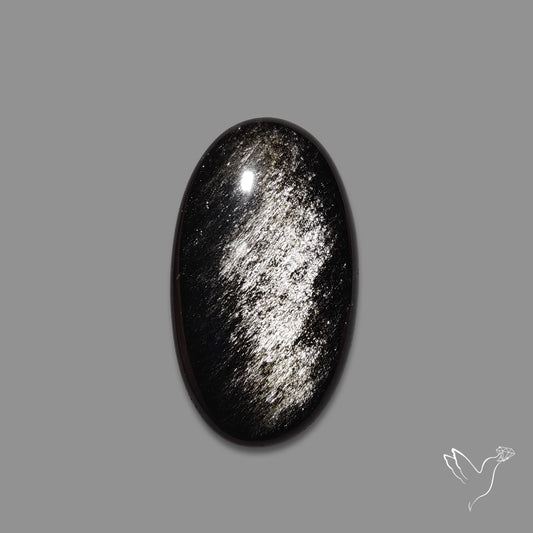 SIlver Obsidian Cabochon