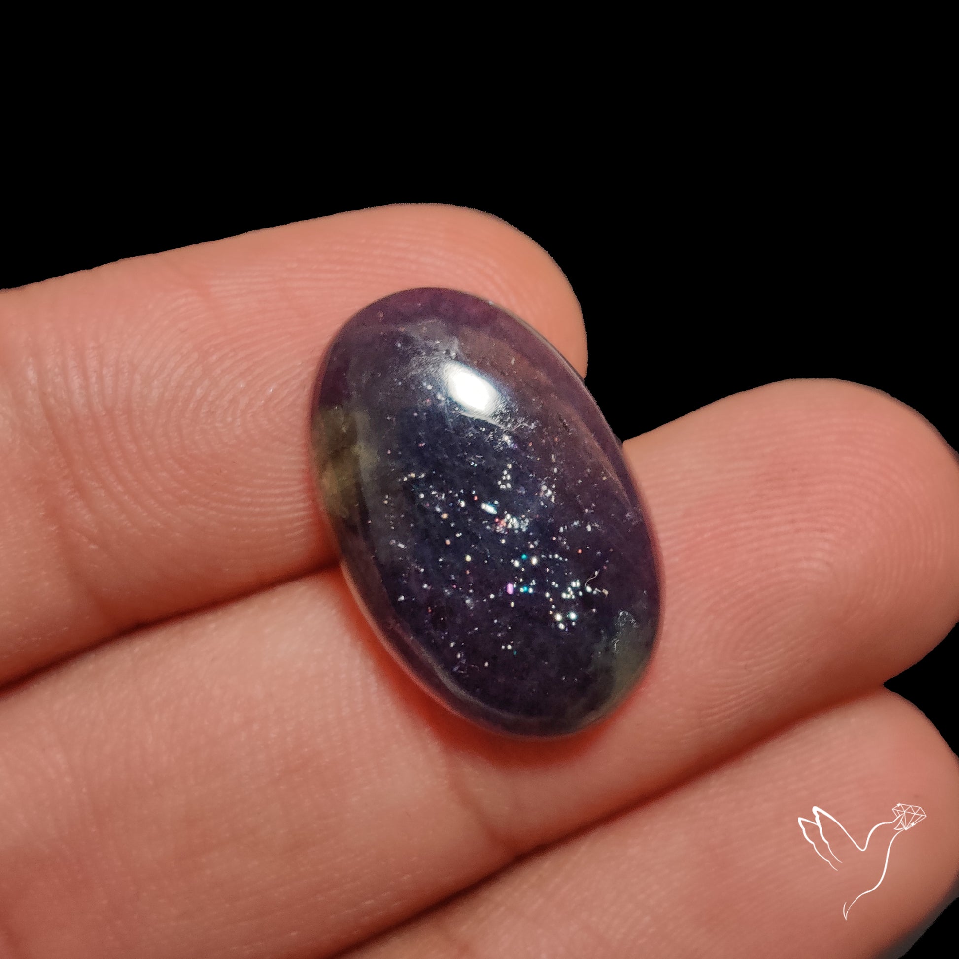 Bloodshot Iolite Sunstone Cabochon