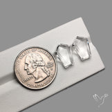 Portrait Cut Natural Himalayan Clear Quartz Pair