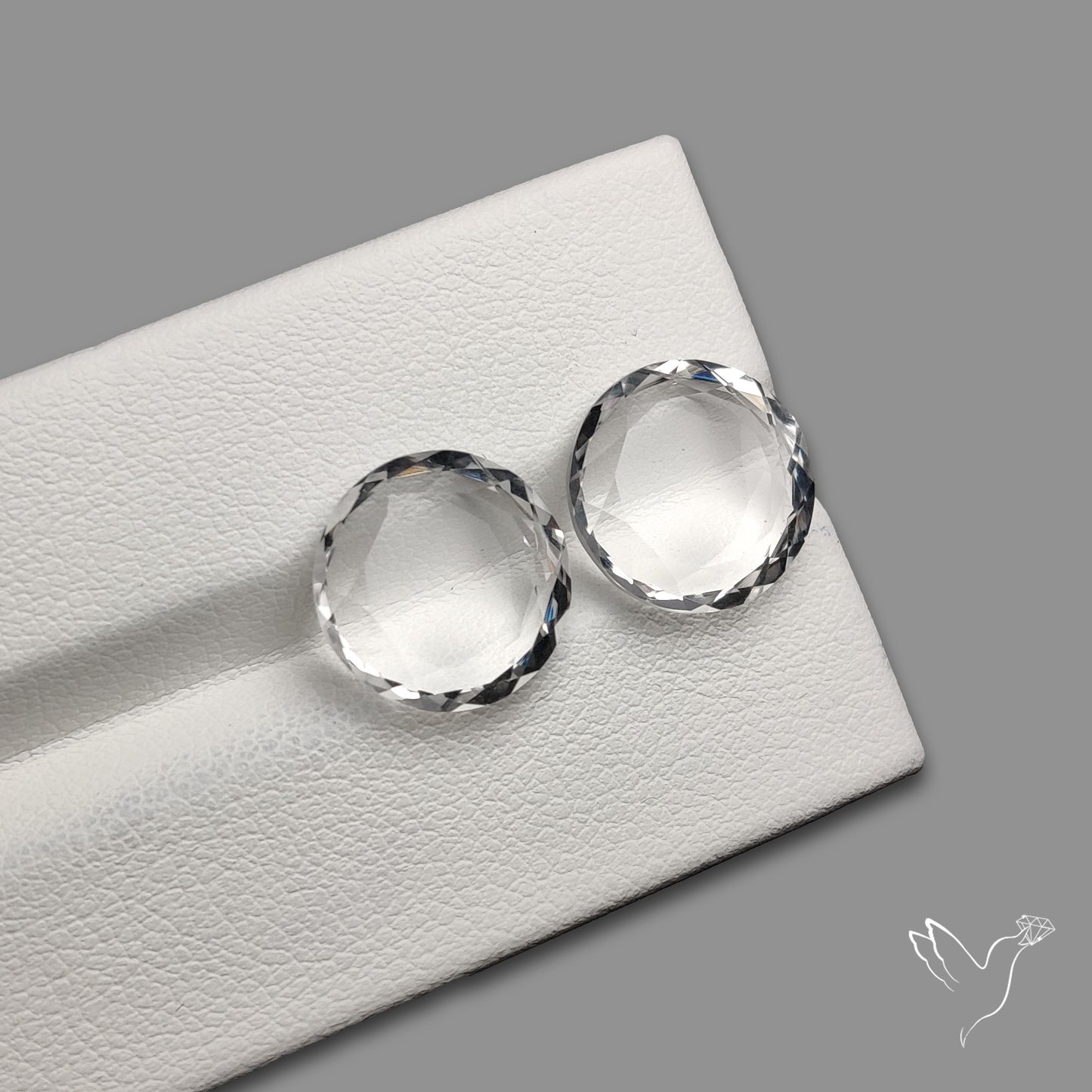 Portrait Cut Natural Himalayan Clear Quartz Pair