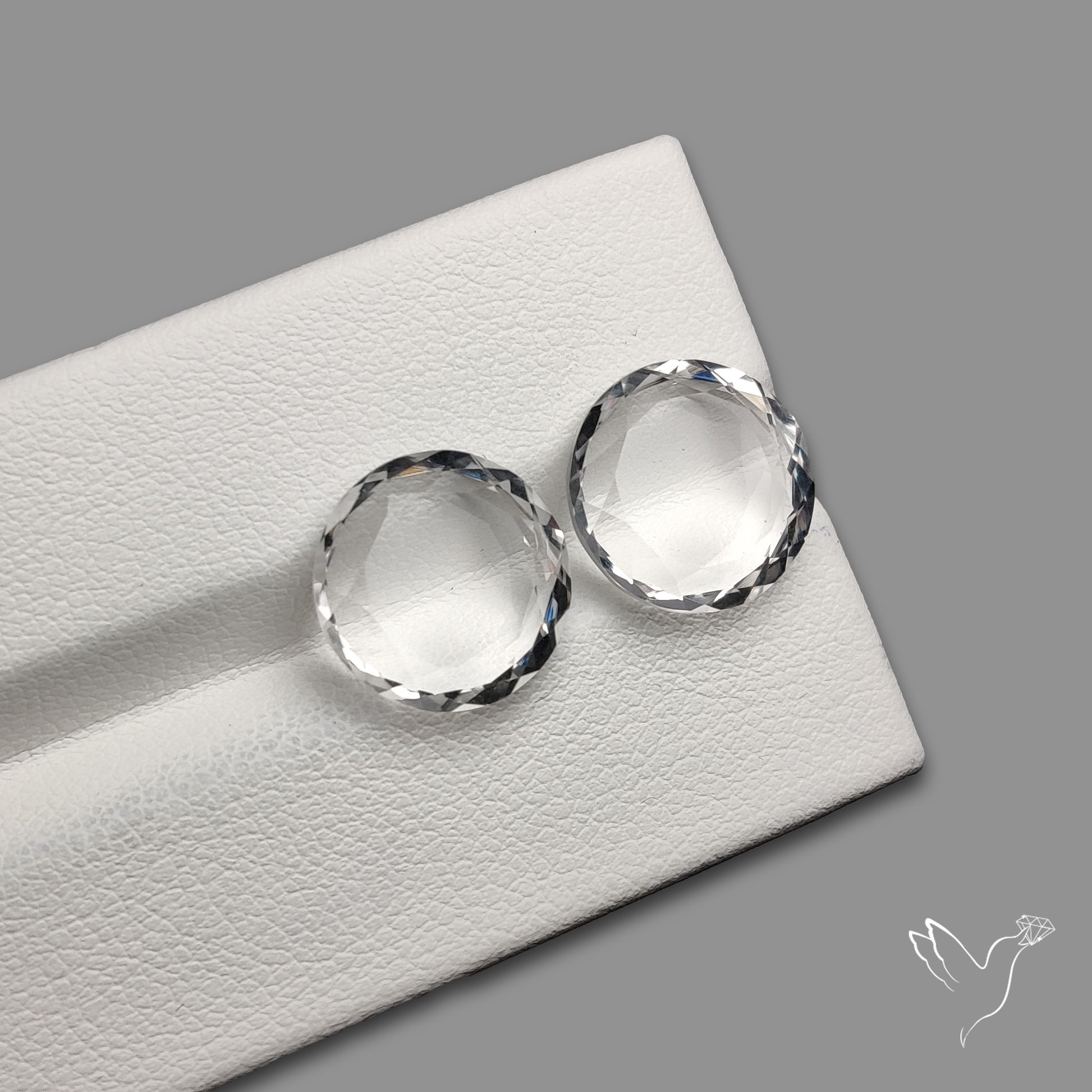 Portrait Cut Natural Himalayan Clear Quartz Pair