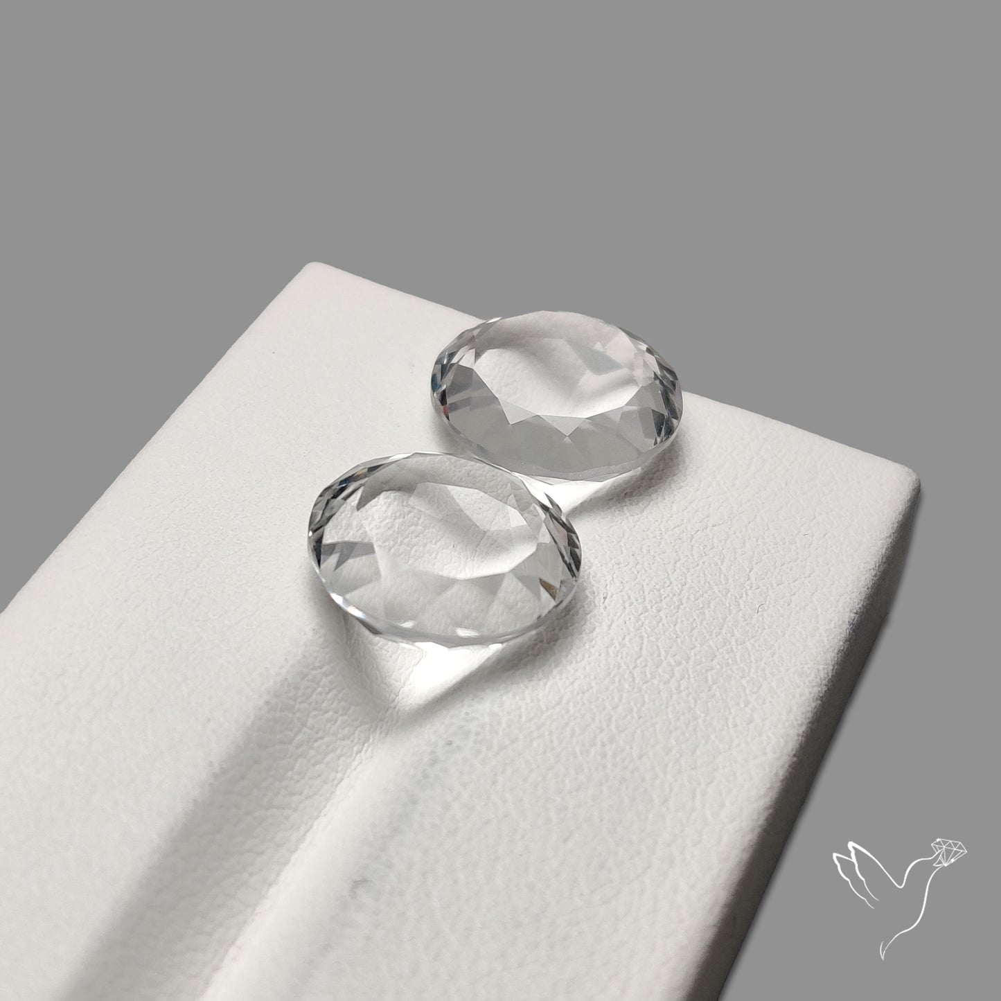 Portrait Cut Natural Himalayan Clear Quartz Pair