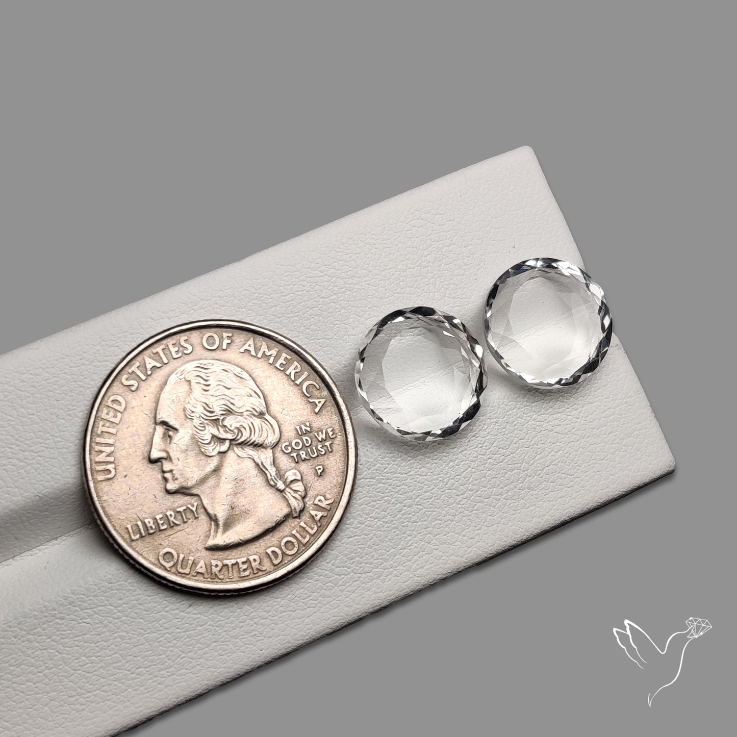 Portrait Cut Natural Himalayan Clear Quartz Pair