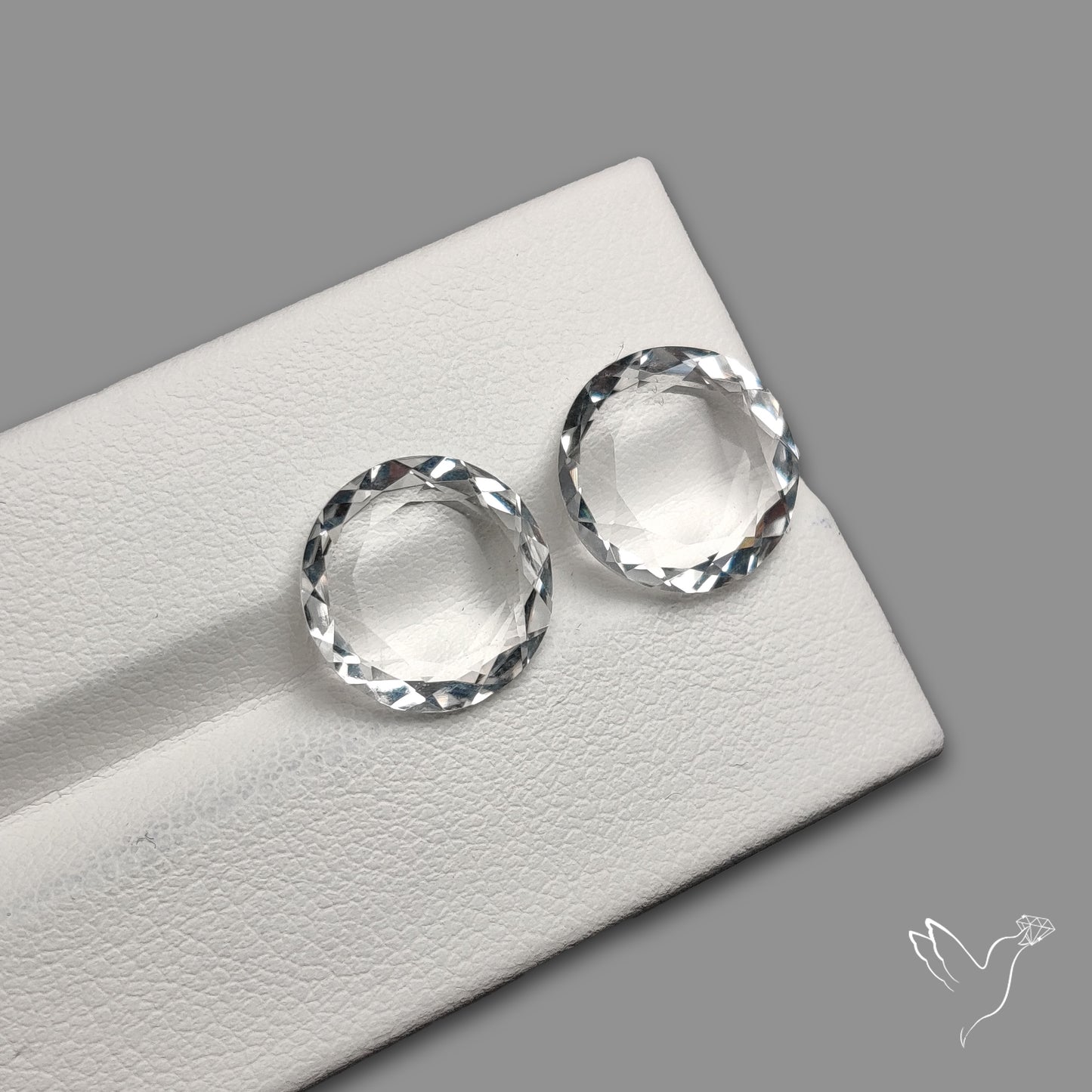Portrait Cut Natural Himalayan Clear Quartz Pair