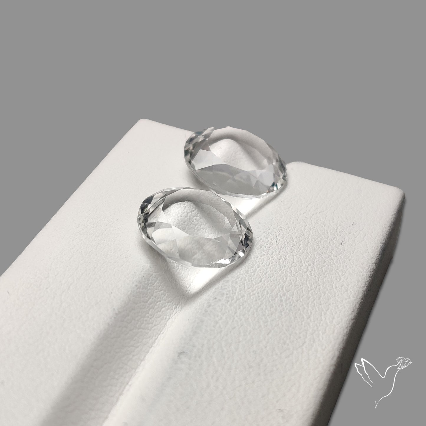 Portrait Cut Natural Himalayan Clear Quartz Pair