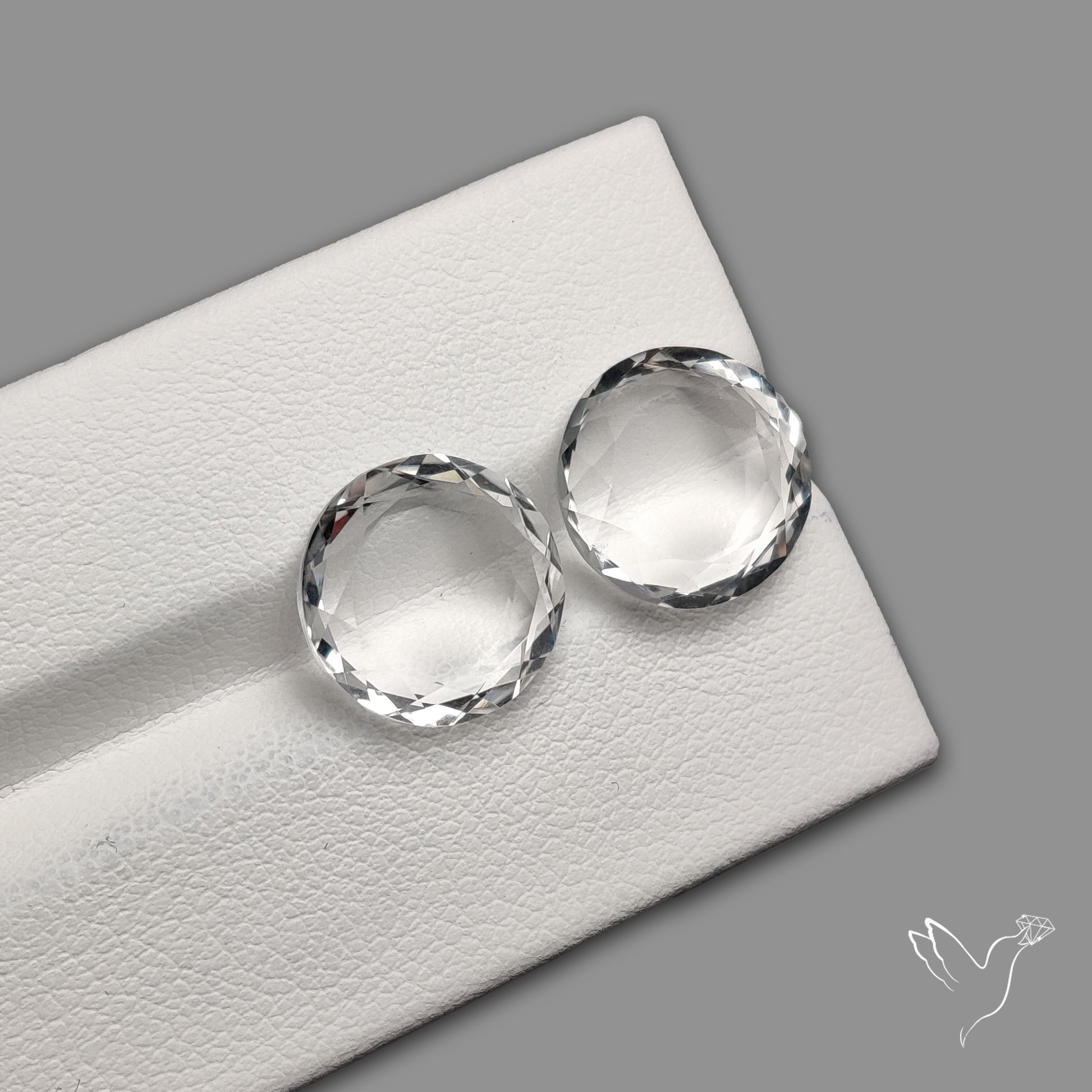 Portrait Cut Natural Himalayan Clear Quartz Pair