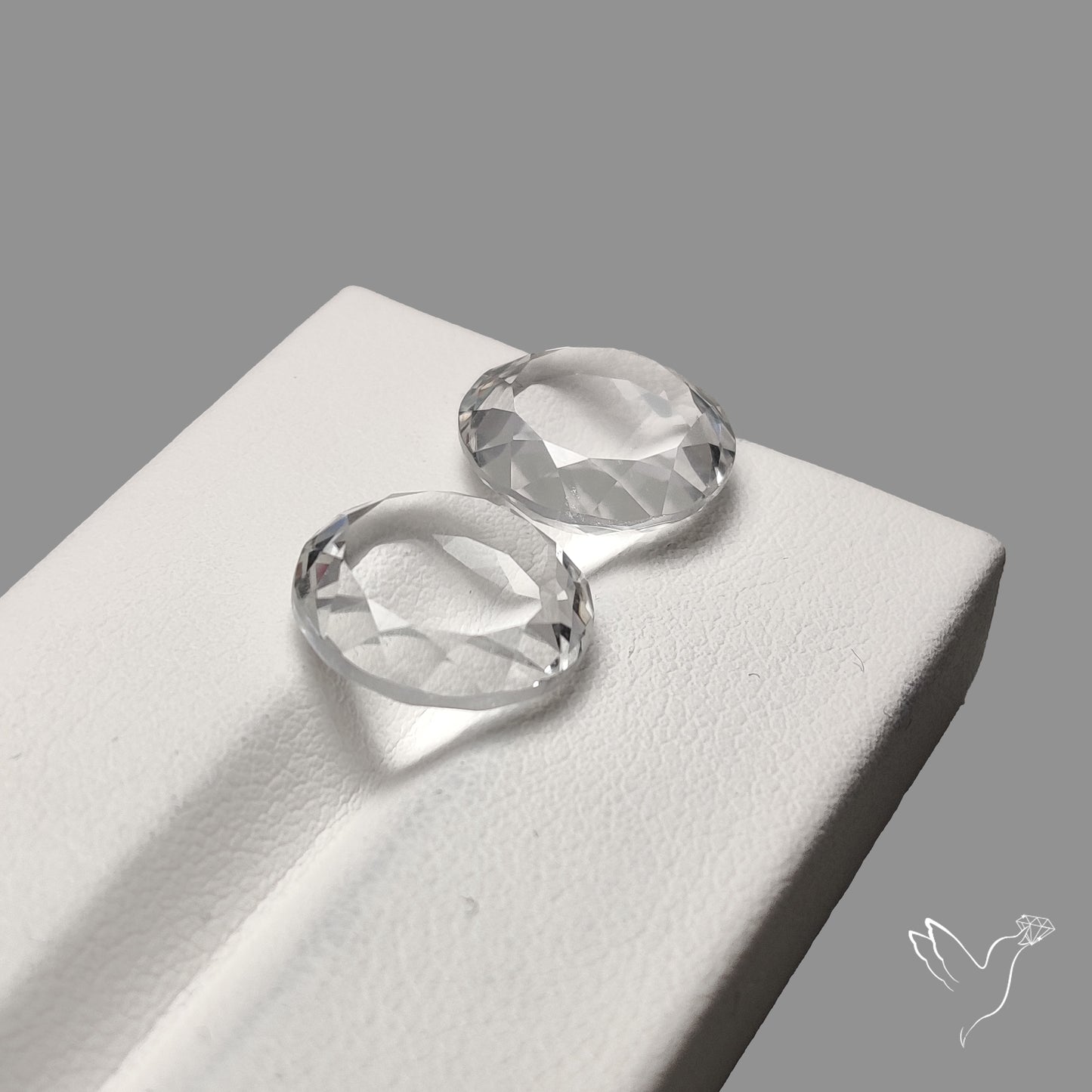 Portrait Cut Natural Himalayan Clear Quartz Pair
