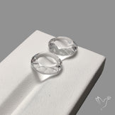 Portrait Cut Natural Himalayan Clear Quartz Pair