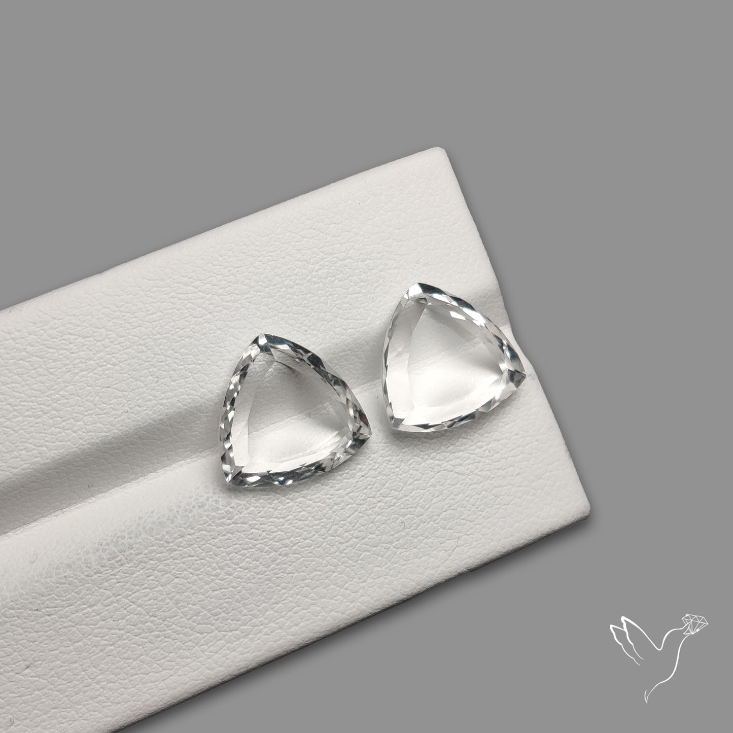 Portrait Cut Natural Himalayan Clear Quartz Pair